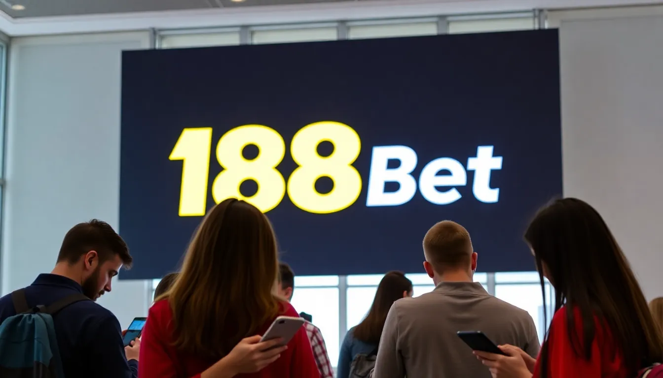 Enthusiastic players engaging with a live dealer game, highlighting the interactive experience offered by 188Bet