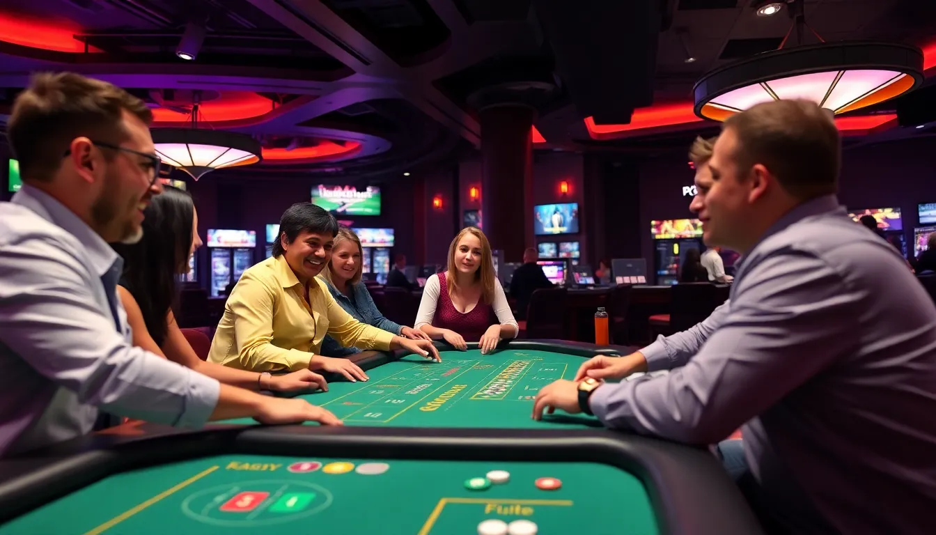 Betgames에서 다른 플레이어들과 채팅하며 소통하는 사용자들의 즐거운 모습