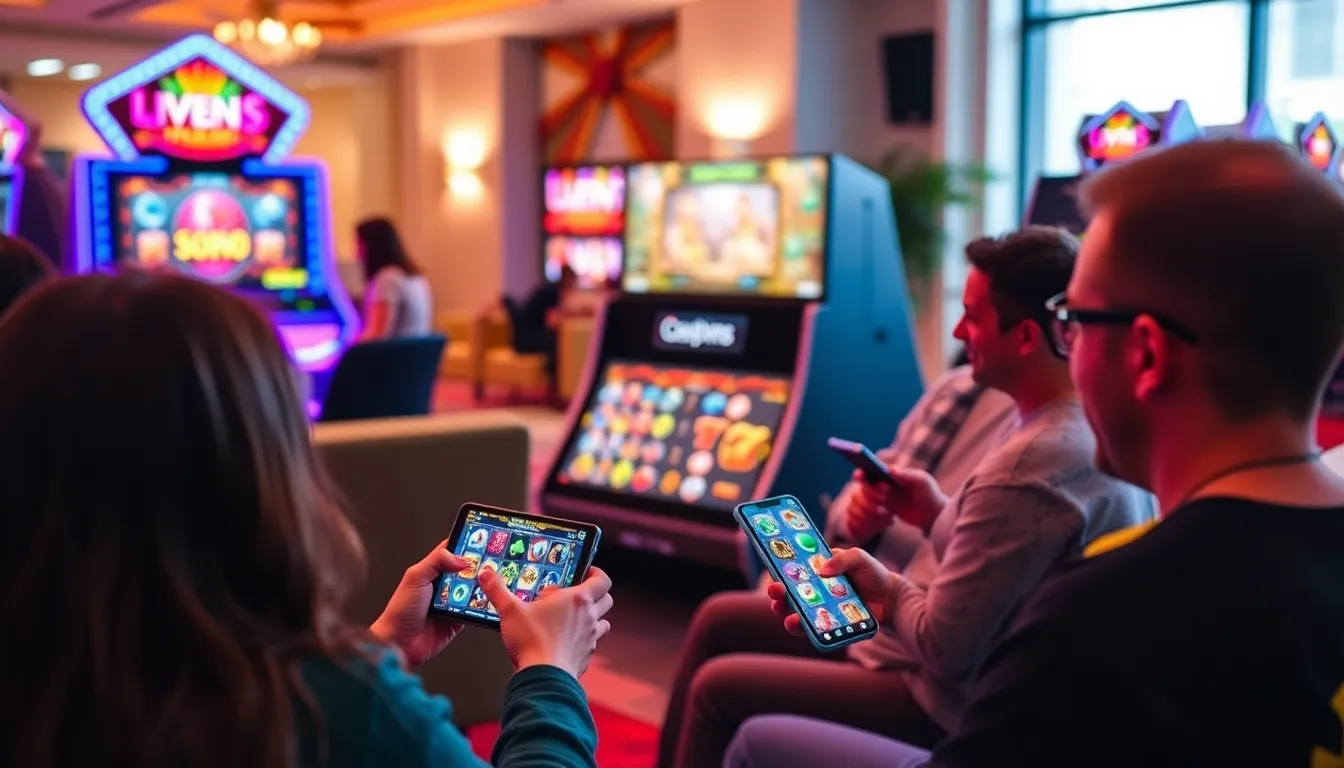 A vibrant community of gamers interacting in realtime during a live session, emphasizing the social connections fostered by the Livespins experience