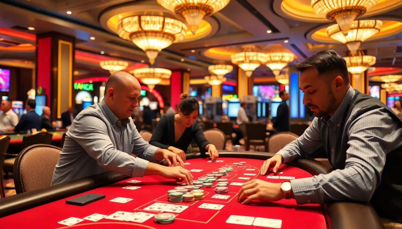 A serene casino setting with a baccarat table prominently featured, highlighting the elegance and excitement of the game for both new and seasoned players