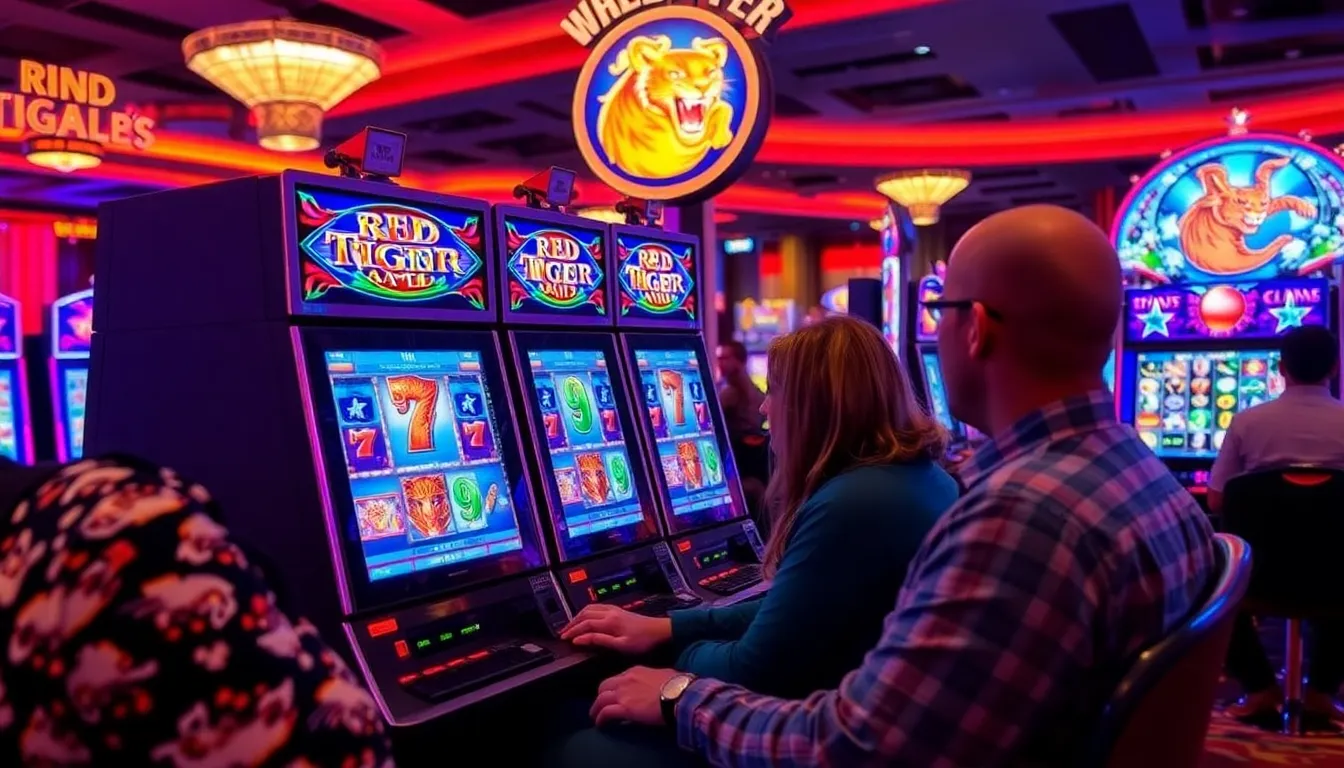 A group of casino operators discusses the latest trends in online gaming at a conference, highlighting the impact of Red Tiger's innovative solutions on the industry.