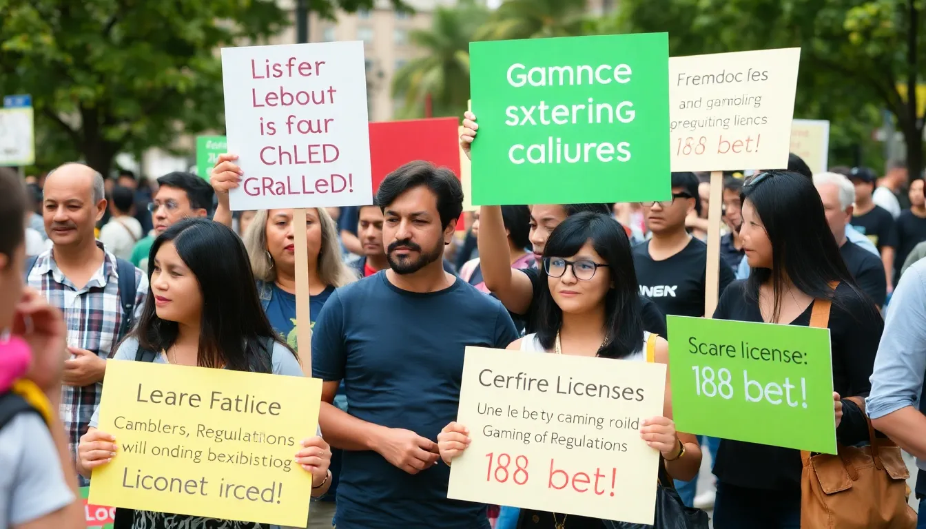 各国のオンラインギャンブルライセンスの種類を示すマップ