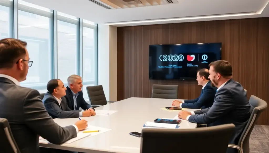 A bustling online gaming conference showcases industry leaders discussing the future of digital betting and innovative technologies set to launch in January 2026.