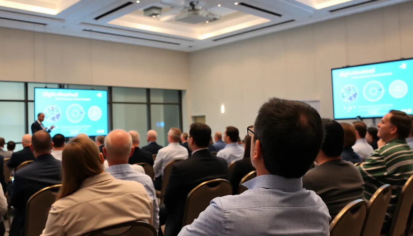 A group of industry experts gathers at a conference table, discussing the implications of the DigiWheel platform for the future of transportation and digital services.