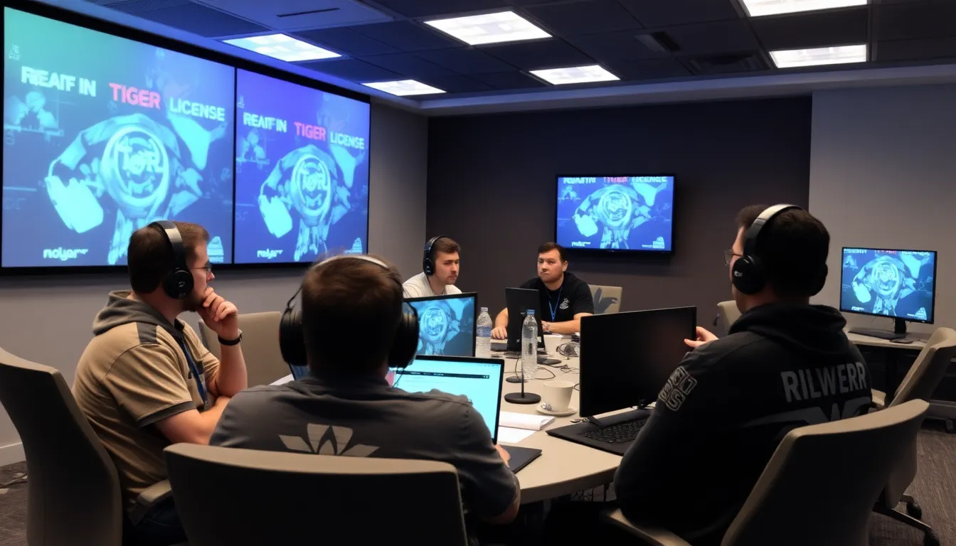 A group of gaming industry professionals discusses the upcoming Red Tiger License at a conference, highlighting its potential impact on regulatory compliance and market strategies.