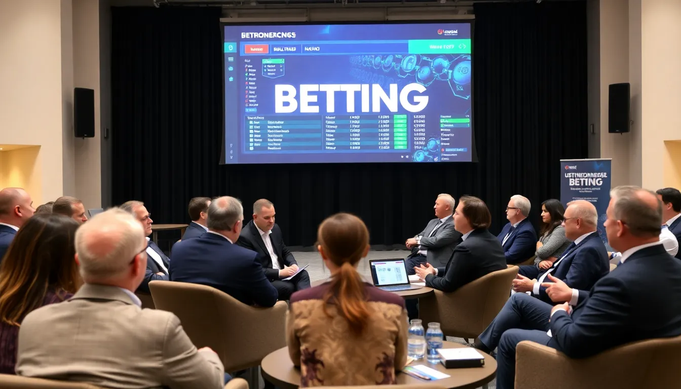 a group of people is gathered around a large screen displaying the Allbet logo and promotional content during a gaming conference in January 2026.