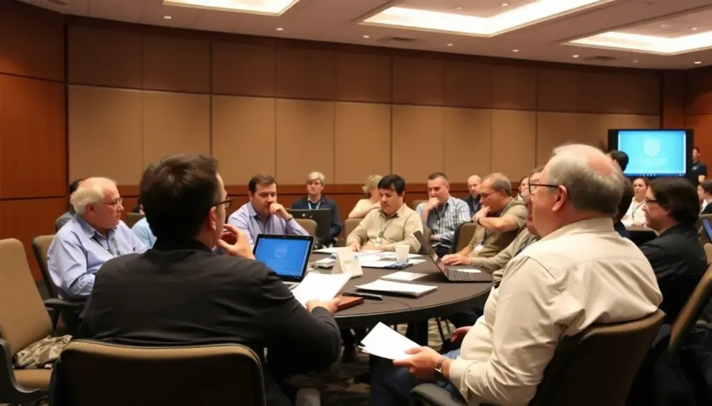 A group of business professionals gathers around a conference table, discussing strategies for adapting to the upcoming BTG license changes set to take effect in 2026.