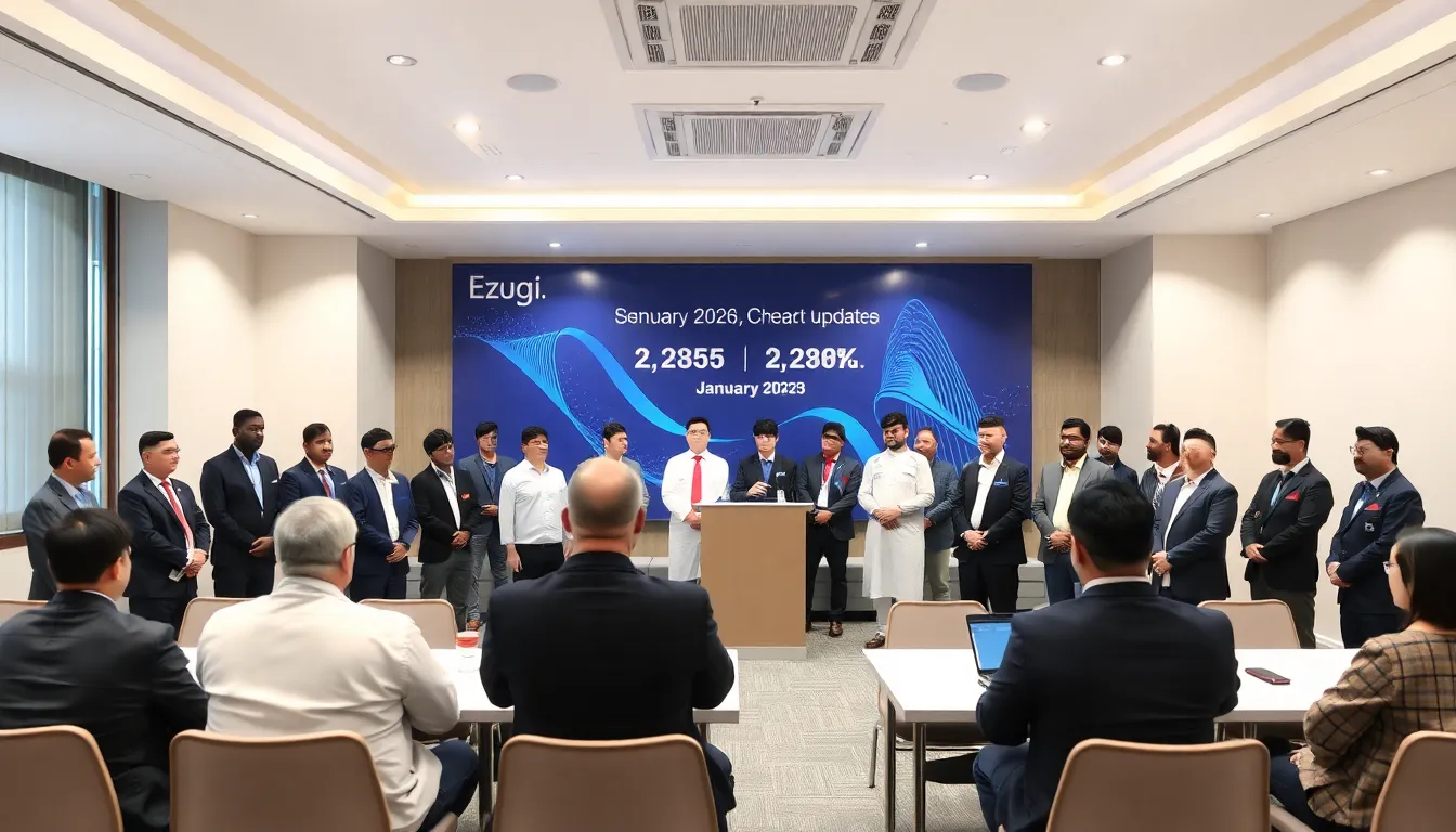 A vibrant display of Ezugi's diverse game offerings, showcasing classic favorites and innovative variations that cater to a wide range of player preferences