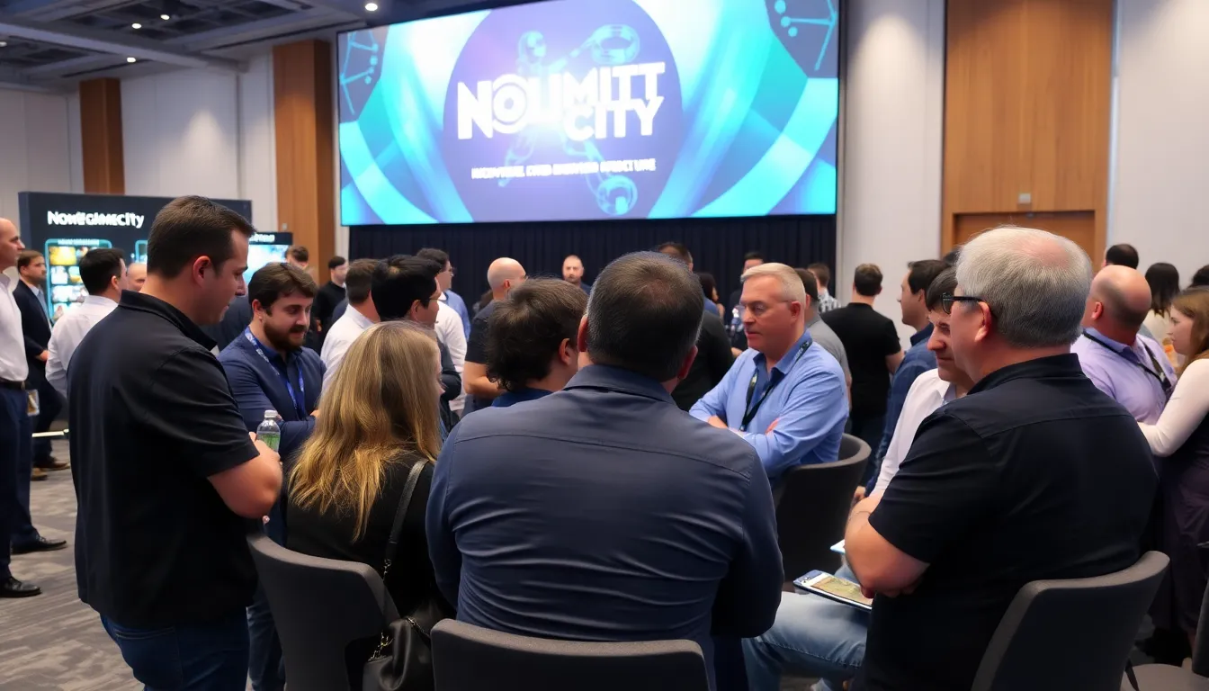 A vibrant promotional event featuring Nolimit City's latest game releases, capturing the enthusiasm of gamers and the growing popularity of the brand