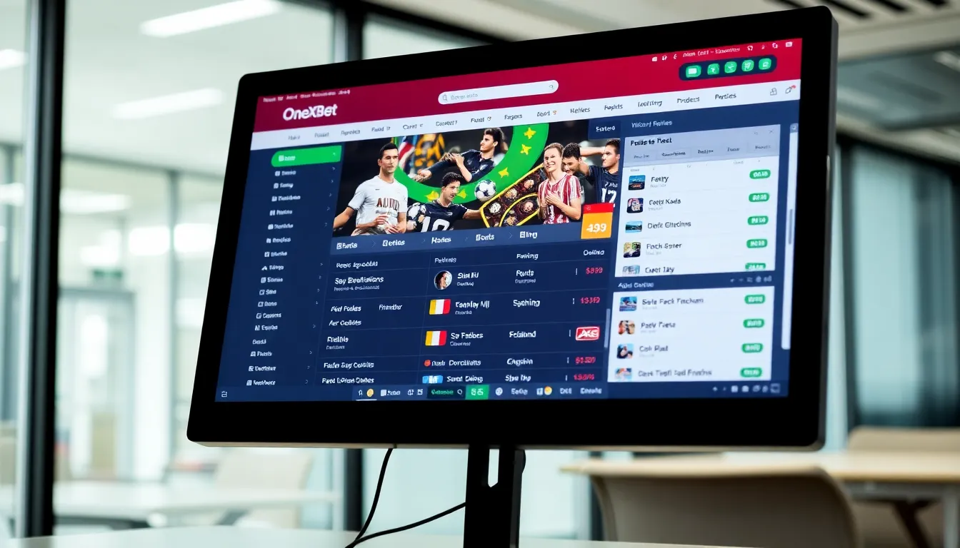 A bettor using the 1xBet mobile application to place a live bet while enjoying a game at a sports bar, illustrating the convenience of mobile betting