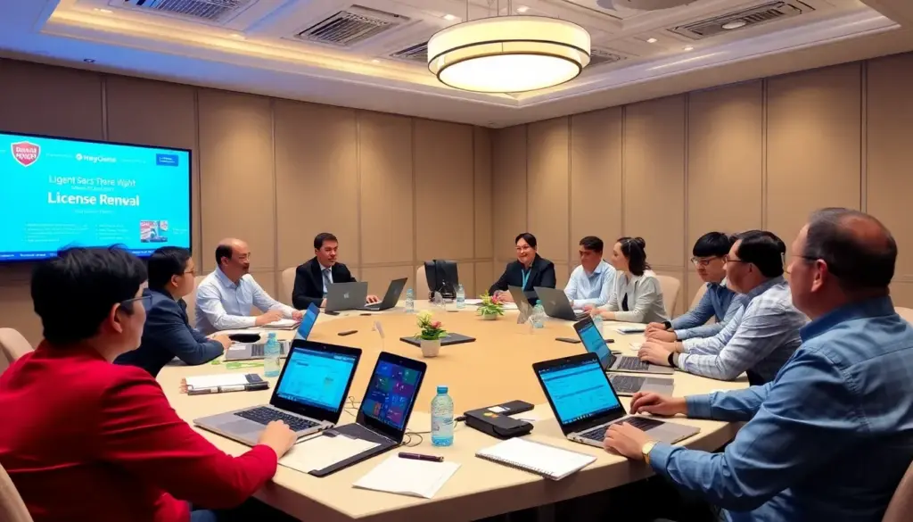 A group of game developers discusses the intricacies of Oriental Game licensing during a conference, highlighting the importance of cultural representation in the gaming industry.