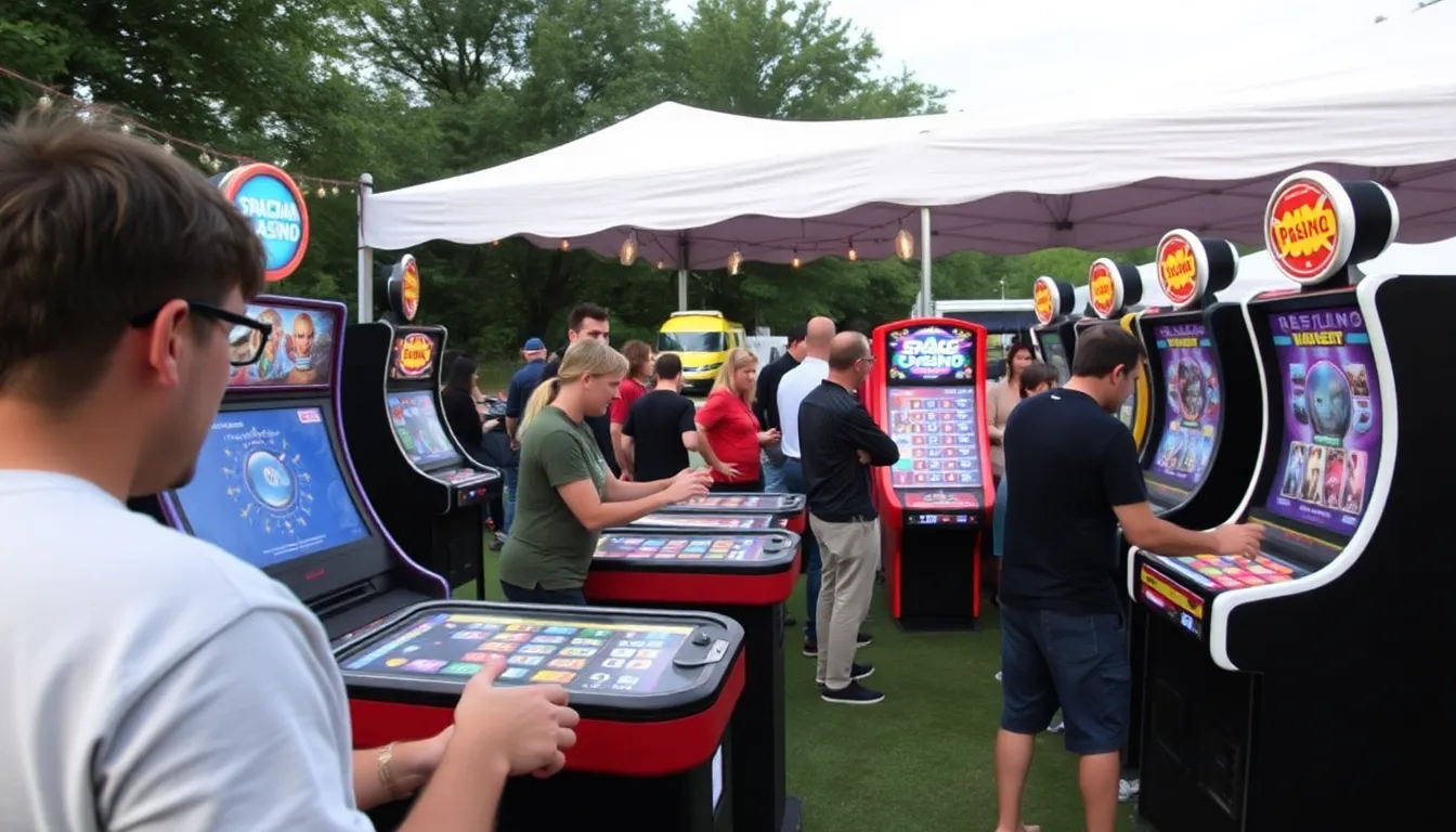 Players engaged at a hightech gaming table, showcasing the latest virtual reality features that enhance interaction and immersion in the casino environment