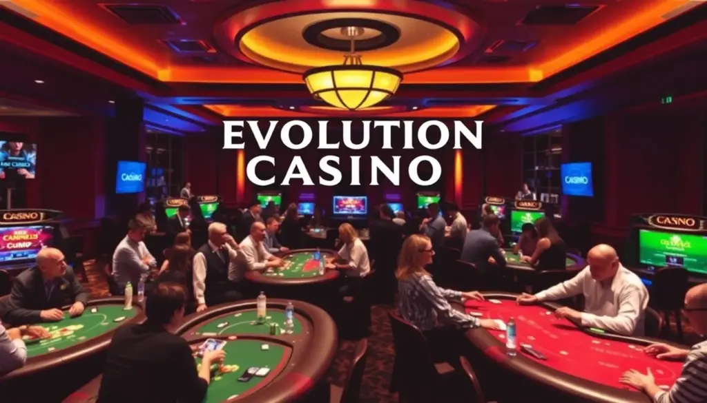 a group of enthusiastic players engages with the latest virtual reality gaming setup at Evolution Casino, showcasing the immersive technology that enhances their gaming experience.