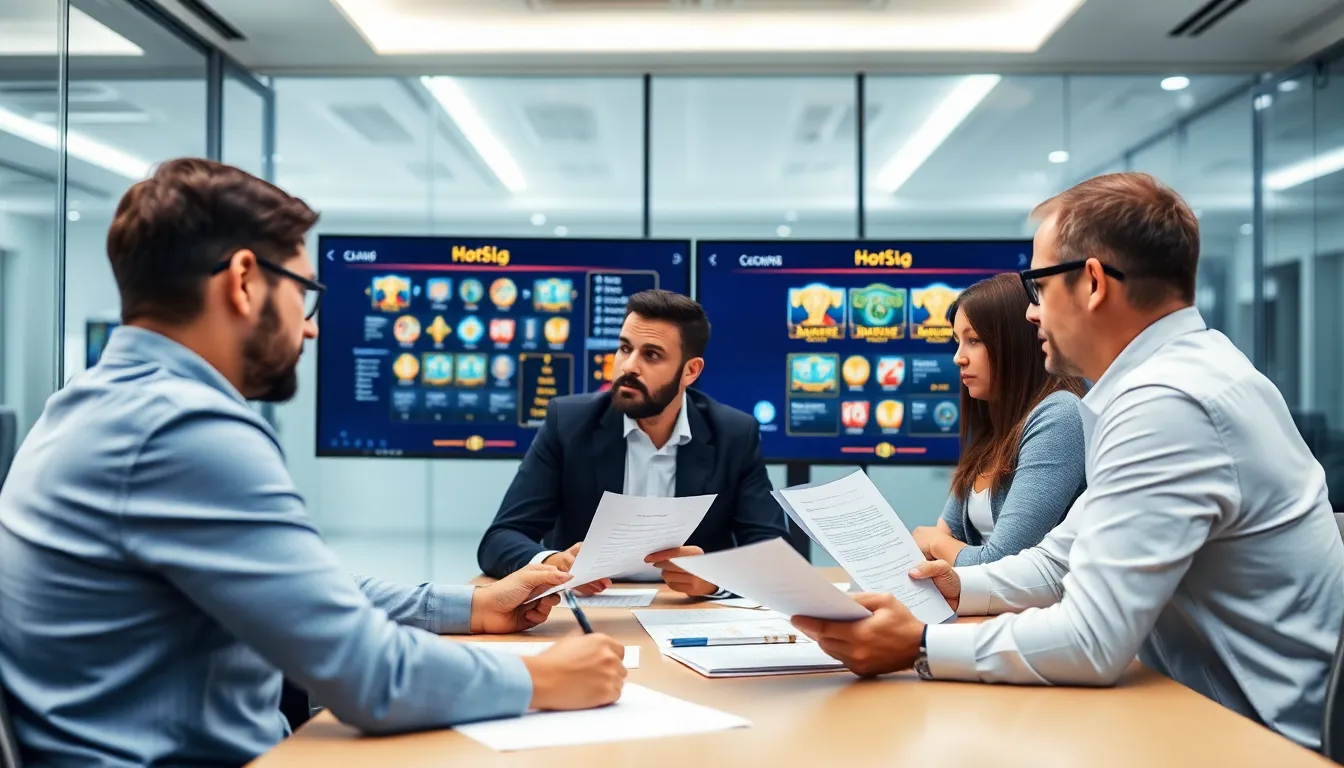 A vibrant hotel scene with satisfied guests enjoying seamless services and personalized experiences, reflecting the positive impact of the Hotel5Slot license on customer satisfaction and engagement