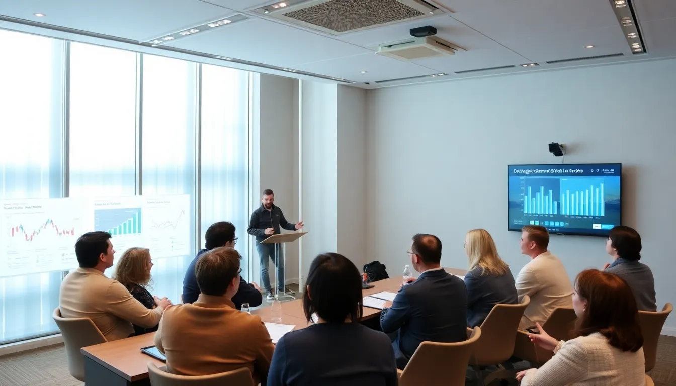 A group of diverse individuals is gathered around a computer, intently discussing strategies for online sports betting on the Sbobet platform.