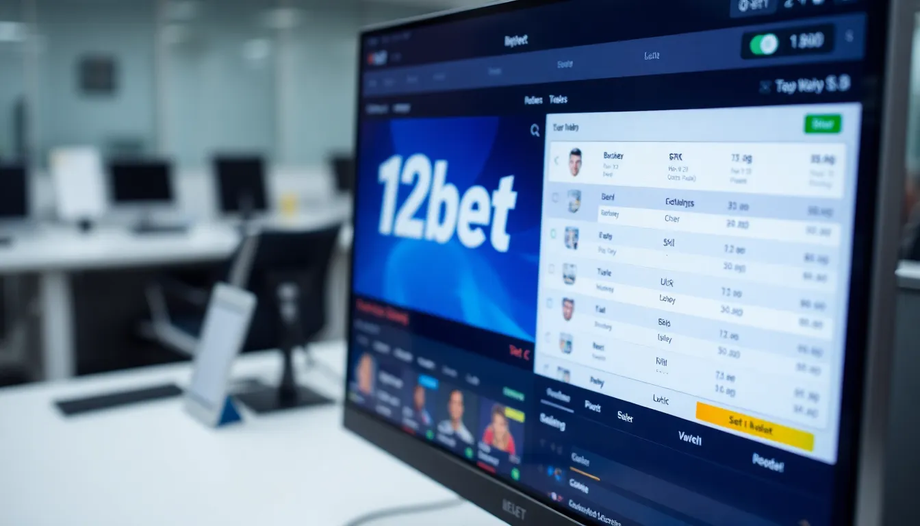 A promotional banner illustrating the attractive bonuses and offers provided by 12bet, encouraging new users to explore the platform's betting options