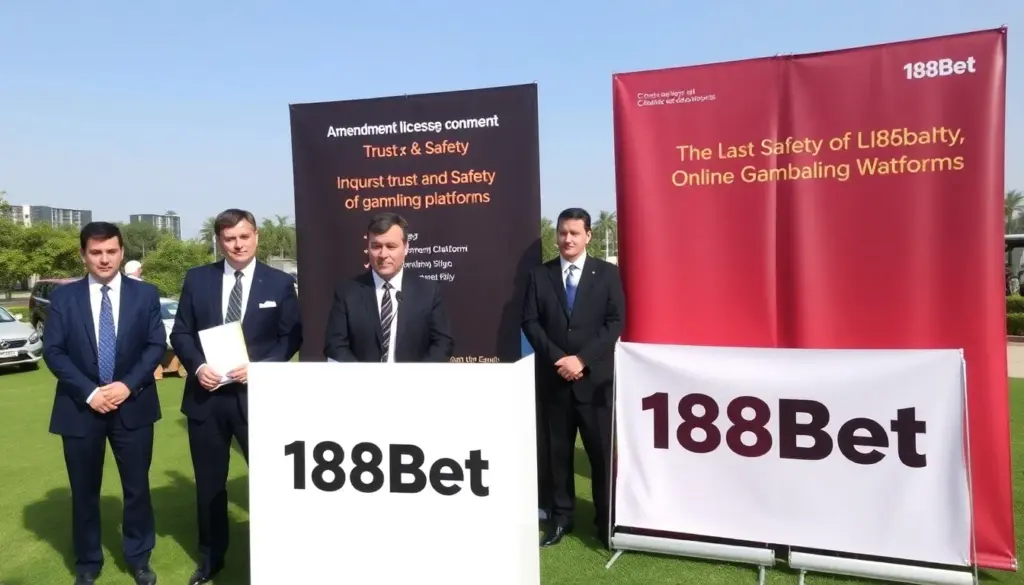 A group of industry experts gathers around a conference table, discussing the implications of 188bet's upcoming license renewal in February 2026.