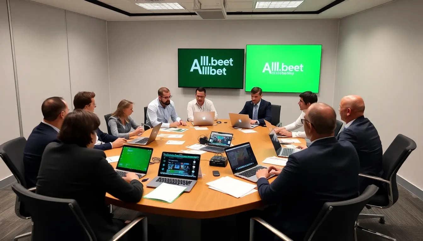 A group of gamers sits around a table, intently focused on their screens as they engage in an online gaming session, showcasing the growing popularity of platforms like Allbet in 2026.
