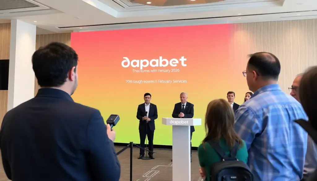 A group of enthusiastic bettors gathers around a large screen displaying live sports events, eagerly discussing their wagers at a bustling online gaming lounge.