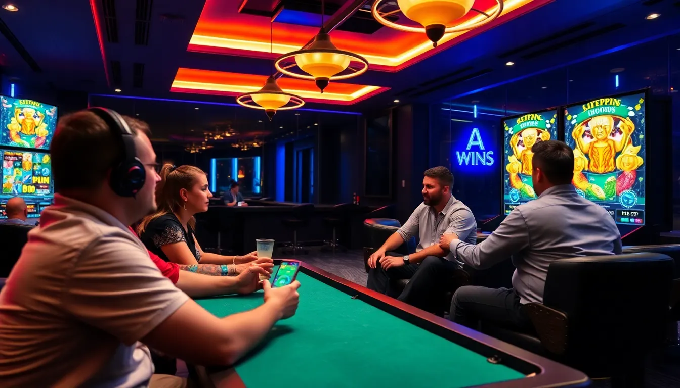 A dynamic live stream showcasing a popular streamer captivating an audience as they play a slot game, highlighting the social aspect of online gaming