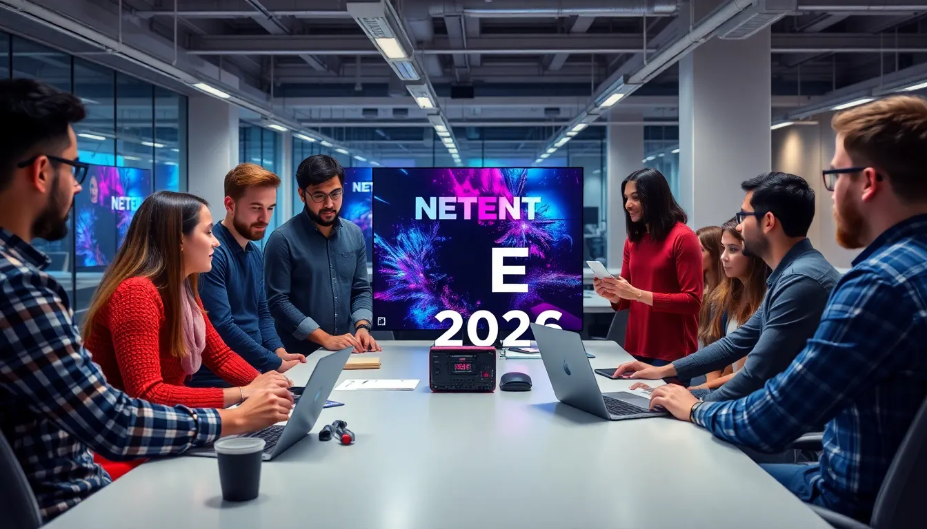 An engaging visual of advanced graphics and immersive audio designs, illustrating NetEnt's commitment to pushing the boundaries of creativity and innovation in game design