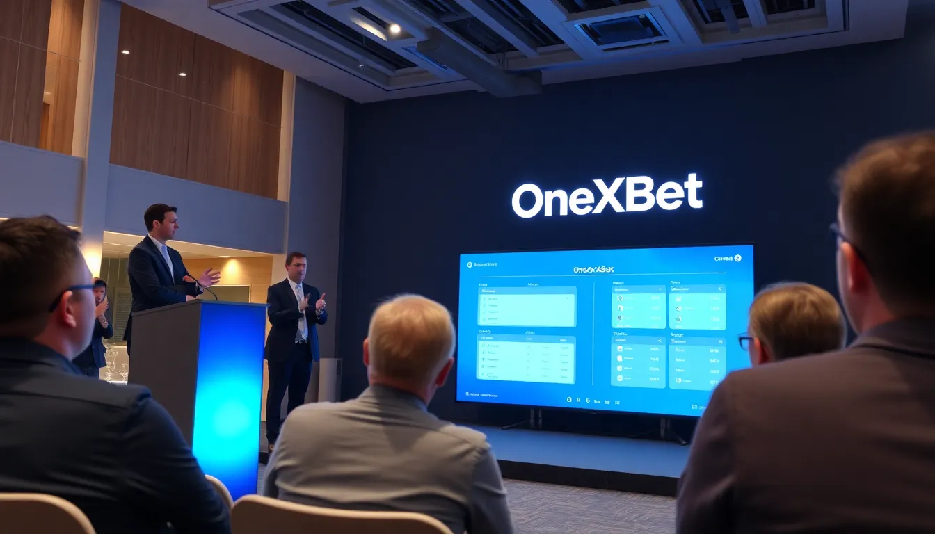 A group of bettors gathers around a large screen in a bustling sports bar, intently watching a live match while placing bets on their mobile devices.