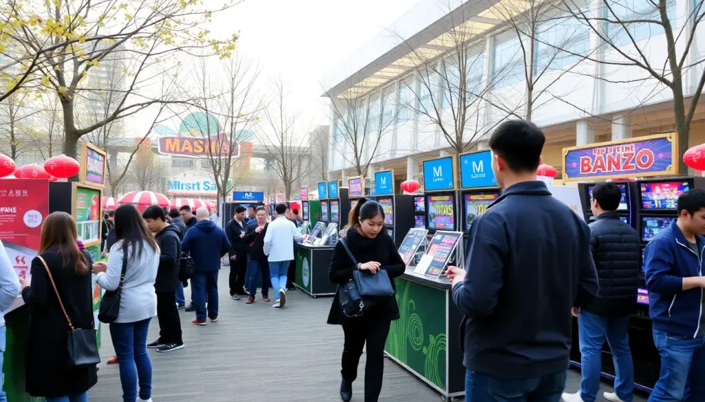 Crowds gather around the gaming tables at M Casino, where vibrant lights and lively music create an electrifying atmosphere during the March 2026 events.