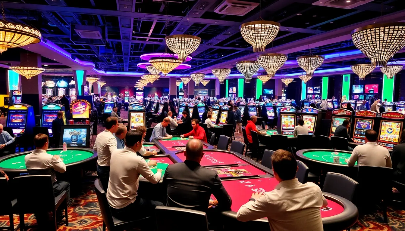 A group of enthusiastic players interacting with a live dealer, highlighting the community aspect of online gaming at Evolution Casino