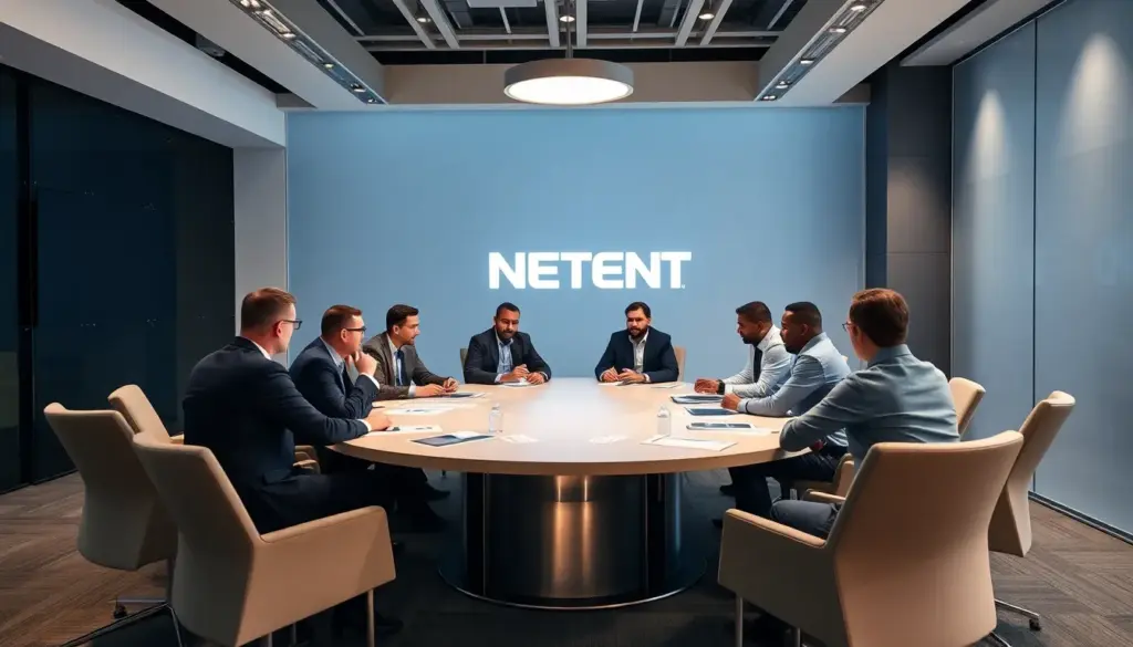 A group of online gamers engages in a lively discussion about the latest trends and developments in digital casino games at a gaming convention in February 2026.