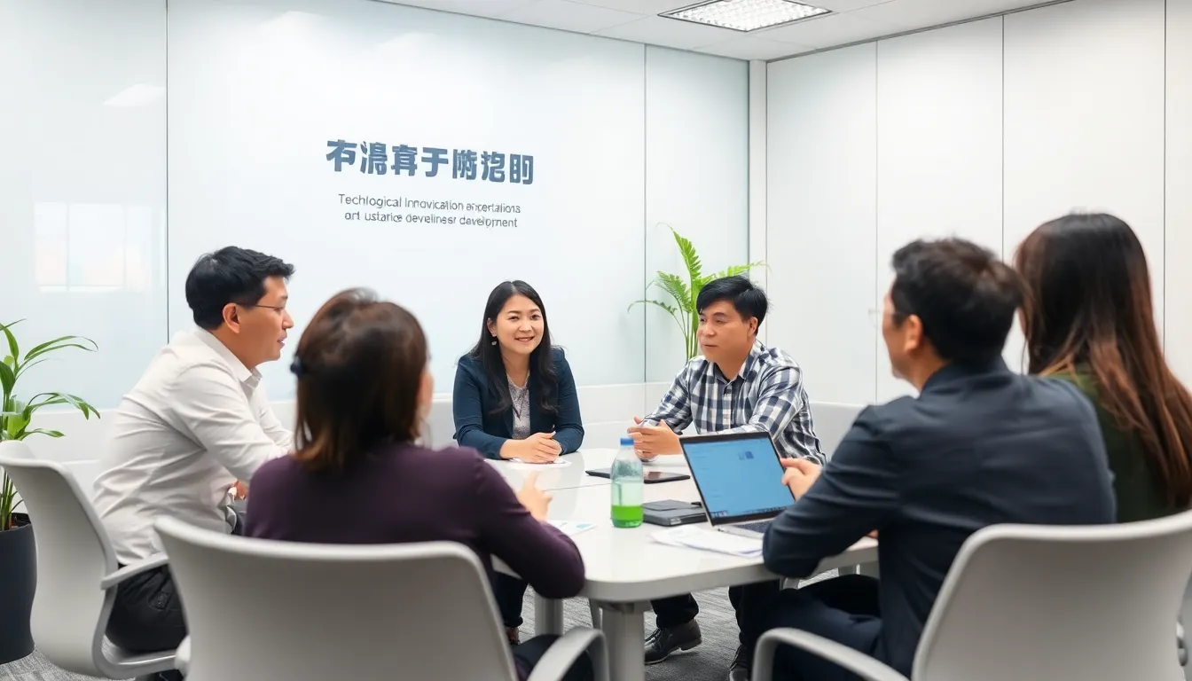 パラゾンコリアの新しい製品ラインを展示するブースでの顧客との対話の場面