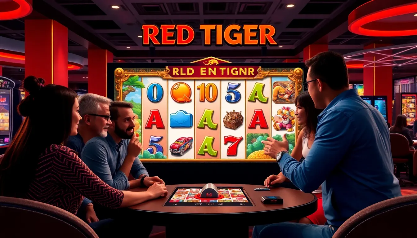A depiction of the evolving landscape of online gaming in 2026, emphasizing Red Tiger's adaptability to new technologies and market trends to maintain its competitive edge