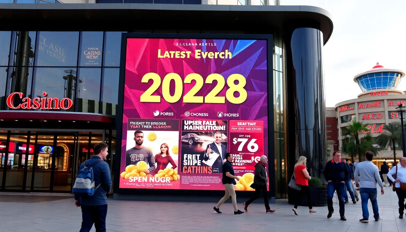 2026年3月のアップカジノランキングに関する記事のために、プレイヤーが新しいプロモーションやボーナスを探している様子が描かれたシーン。