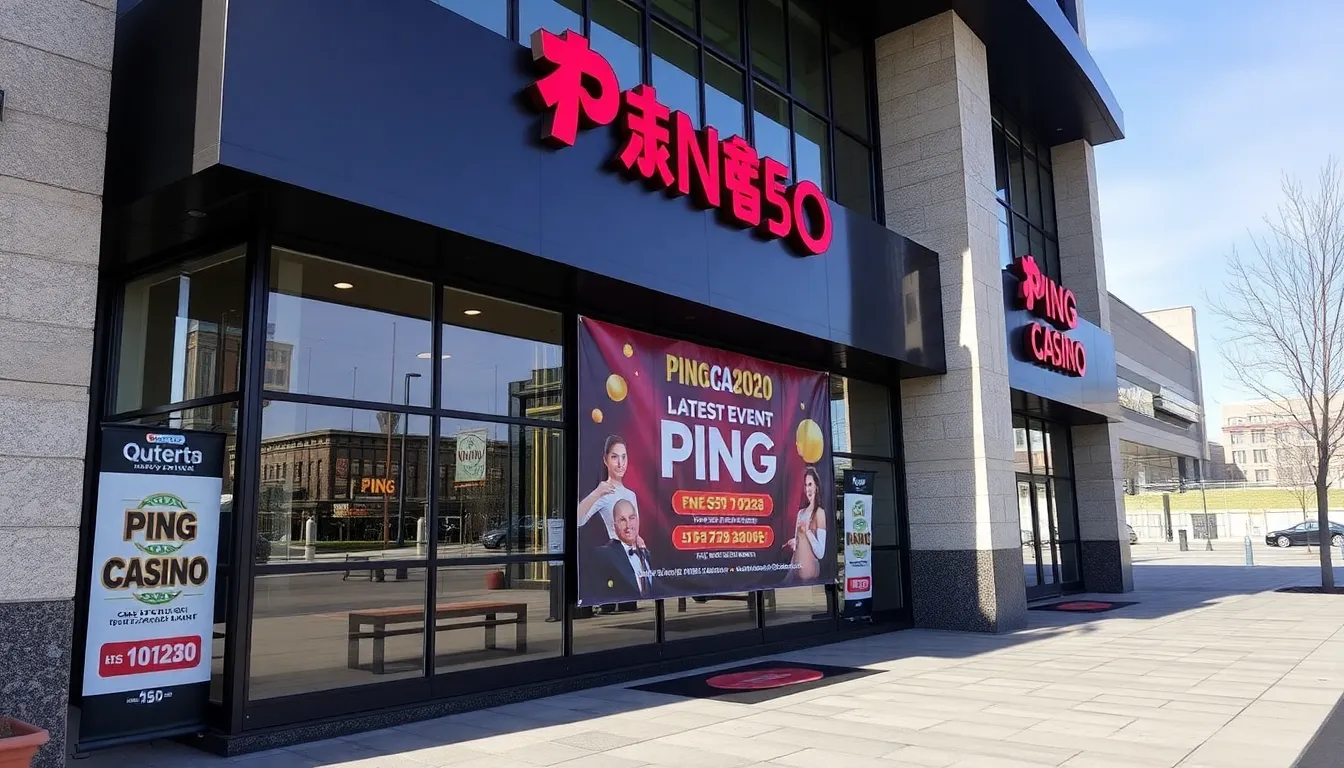 A promotional banner highlighting the latest welcome bonuses and loyalty rewards available to new players at Ping Casino