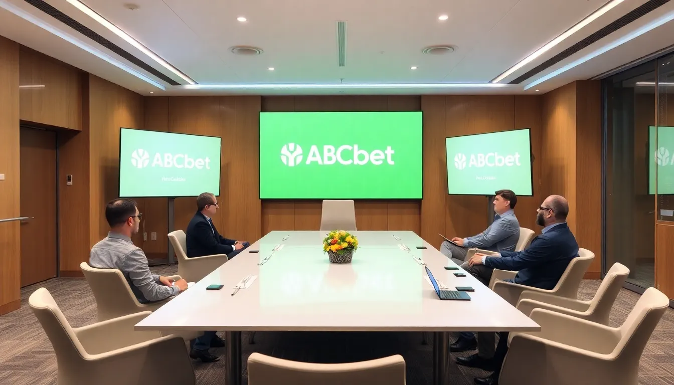 A dynamic scene depicting experienced bettors strategizing together, reflecting the collaborative and engaging environment fostered by Abcbet for all levels of players