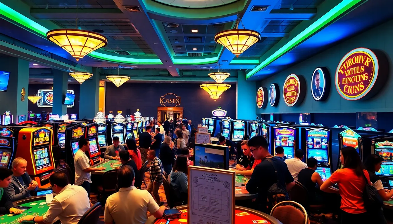 A group of excited players gathers around a gaming table at Core Casino, eagerly engaging with the latest virtual reality gaming technology.
