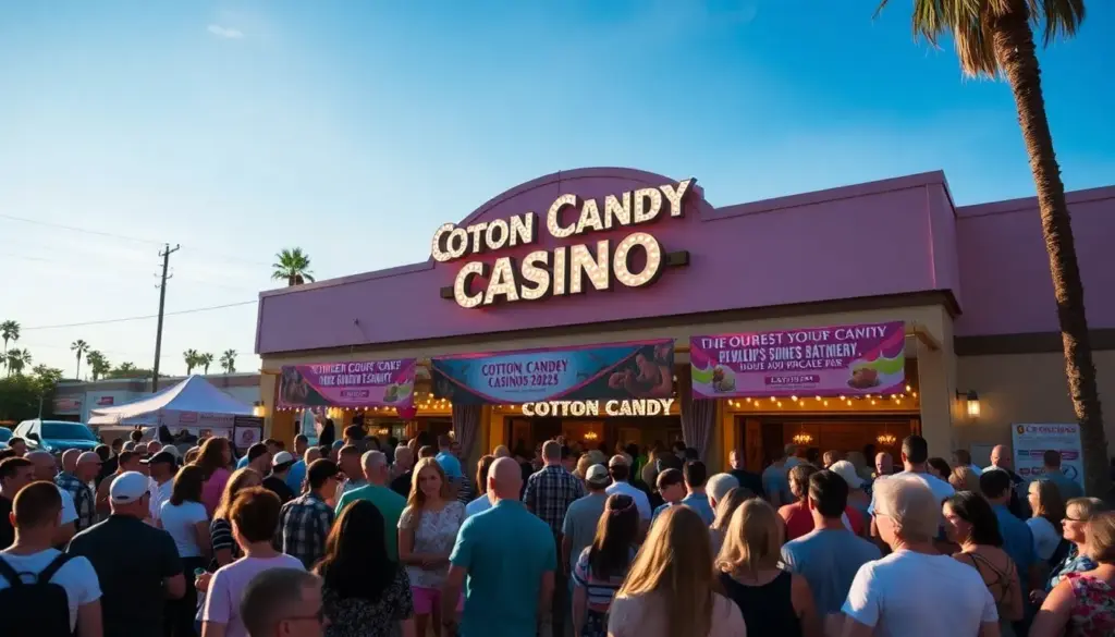 players gathered around computer screens, eagerly discussing the latest updates and promotions at Cotton Candy Casino during March 2026.