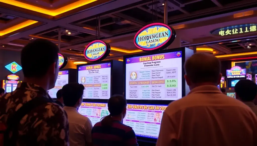 A group of enthusiastic players gathers around a gaming table at Hopbangman Casino, eagerly discussing the latest promotions and strategies for the month of March 2026.