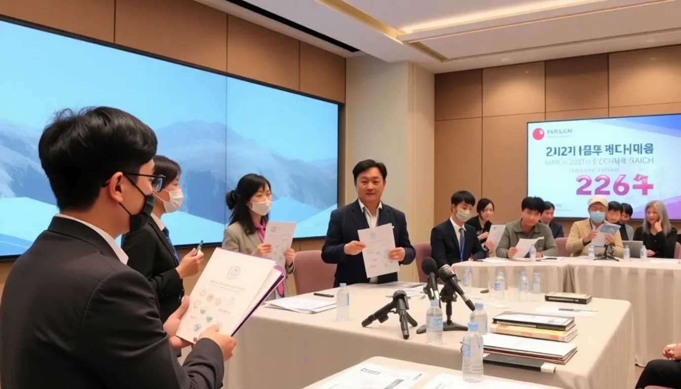 파라존코리아의 최신 동향을 분석하는 전문가들이 심도 깊은 논의를 나누는 모습