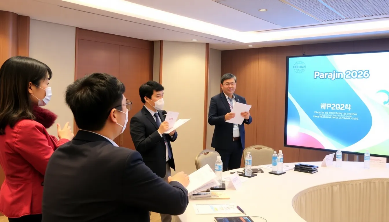 지속 가능한 경영을 위해 환경과 사회적 책임을 고려한 정책을 설명하는 발표의 일환으로 진행되는 세미나