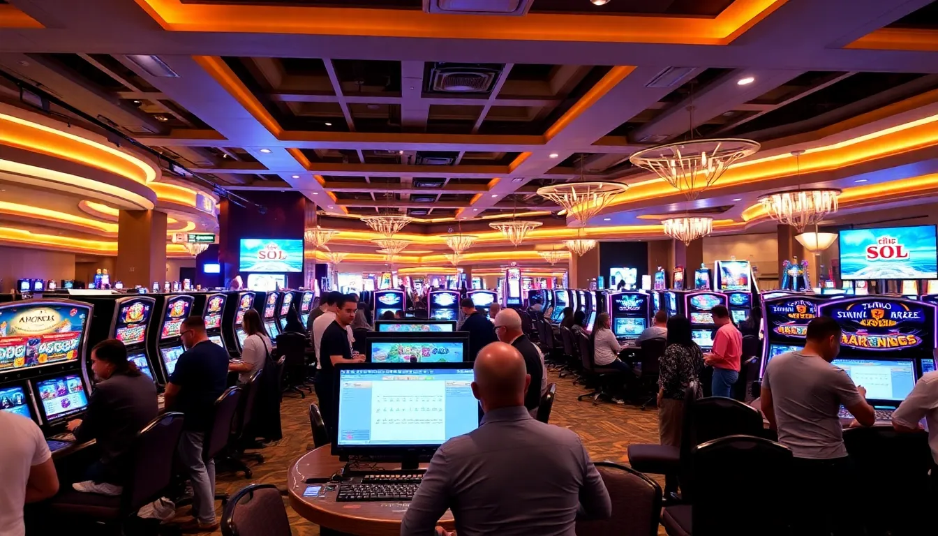 An immersive live blackjack game at Sol Casino, showcasing multiple camera angles that allow players to interact with dealers in realtime